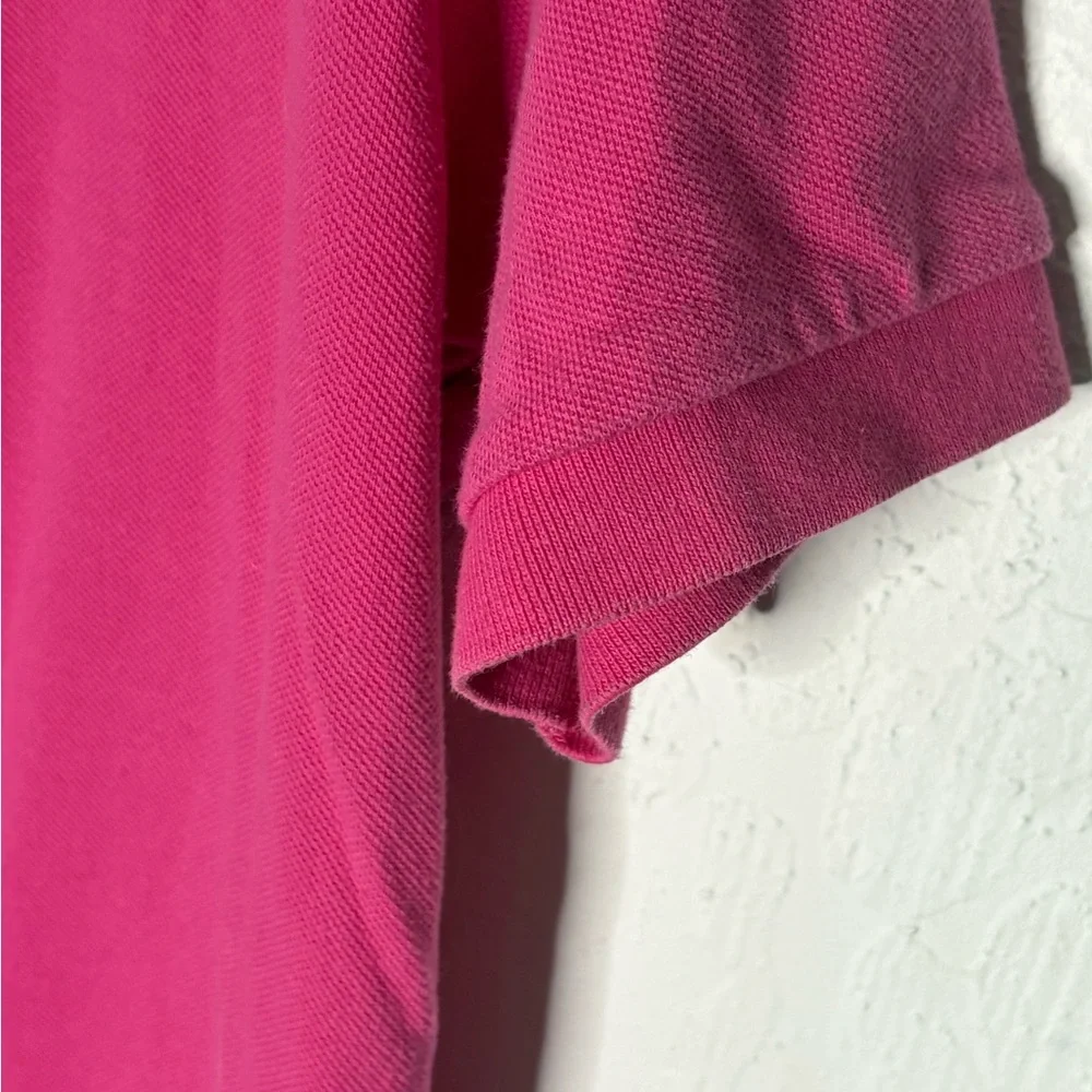 Polo Ralph Lauren Mens Polo Shirt Pink M Short Sleeve Collard Green‎ Pony